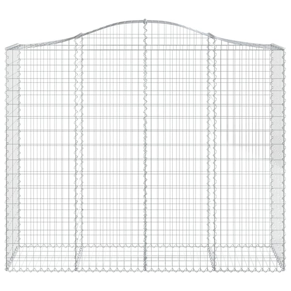 vidaXL Gabionkurv buet 200x50x160/180 cm galvanisert jern