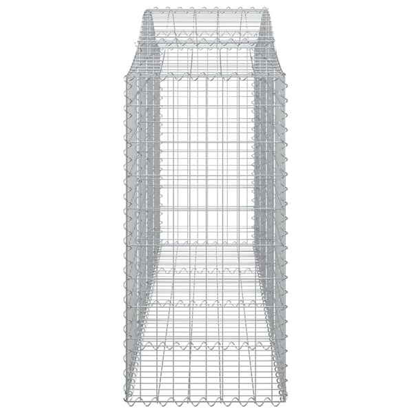 vidaXL Gabionkurver buede 14 stk 200x50x120/140 cm galvanisert jern