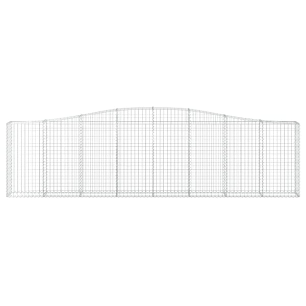 vidaXL Gabionkurver buede 7 stk 400x30x100/120 cm galvanisert jern
