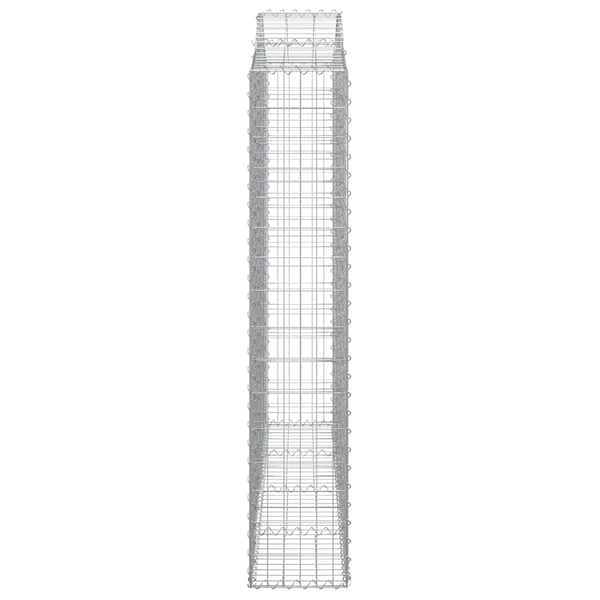 vidaXL Gabionkurv buet 200x30x160/180 cm galvanisert jern