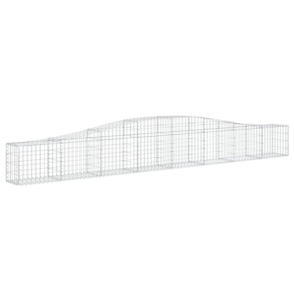 vidaXL Gabionkurver buede 9 stk 400x30x40/60 cm galvanisert jern