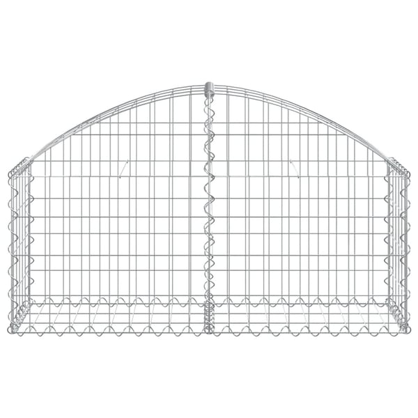 vidaXL Gabionkurv buet 100x30x40/60 cm galvanisert jern