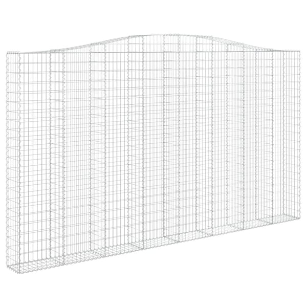 vidaXL Gabionkurv buet 400x30x220/240 cm galvanisert jern