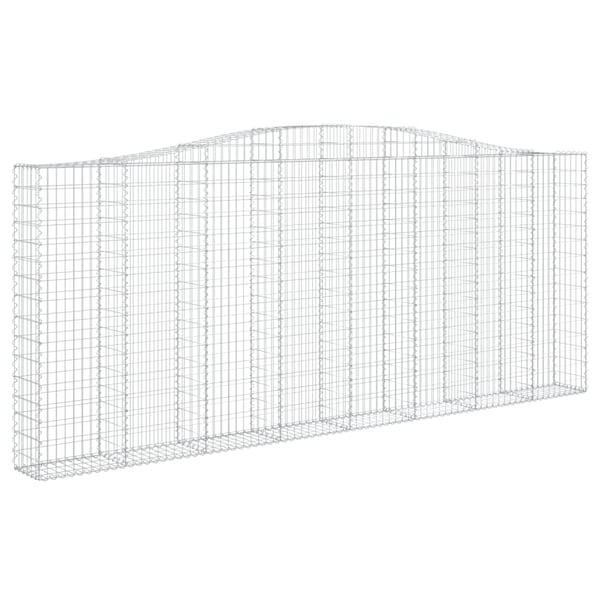 vidaXL buet gabionkurv 400x30x160/180 cm galvaniseret jern
