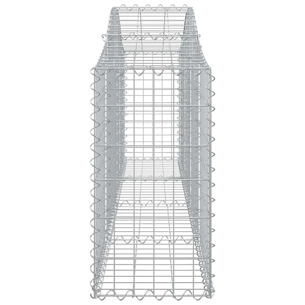 vidaXL Gabionkurver buede 2 stk 200x30x60/80 cm galvanisert jern