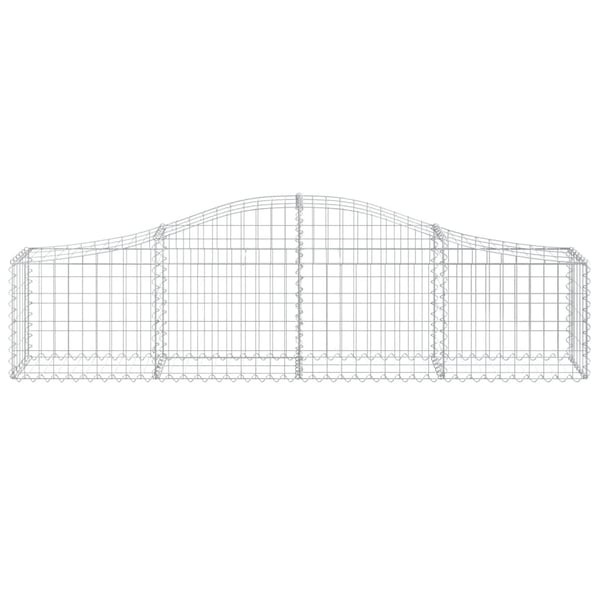 vidaXL Gabionkurv buet 200x30x40/60 cm galvanisert jern