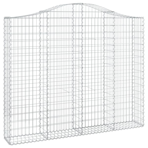 vidaXL Gabionkurver buede 4 stk 200x30x160/180 cm galvanisert jern