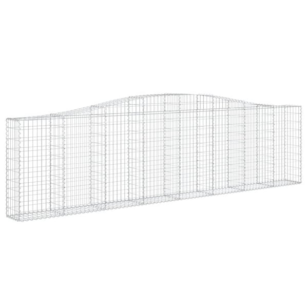 vidaXL Gabionkurver buede 6 stk 400x30x100/120 cm galvanisert jern