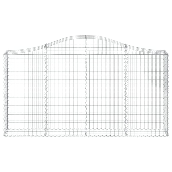 vidaXL Gabionkurver buede 8 stk 200x30x100/120 cm galvanisert jern