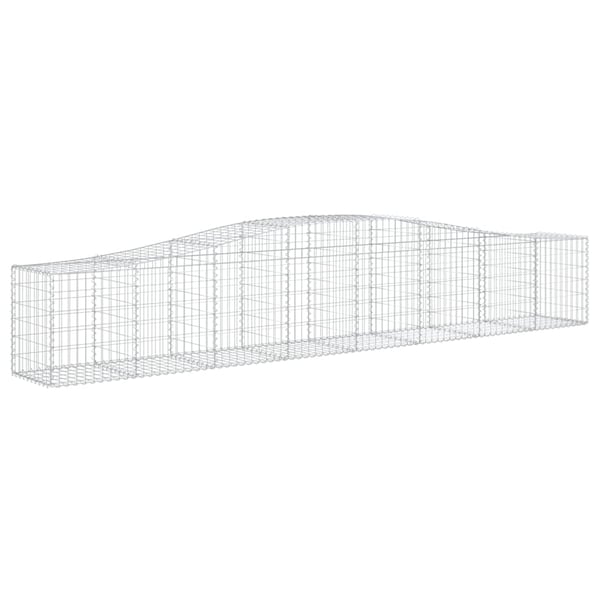 vidaXL Gabionkurver buede 7 stk 400x50x60/80 cm galvanisert jern