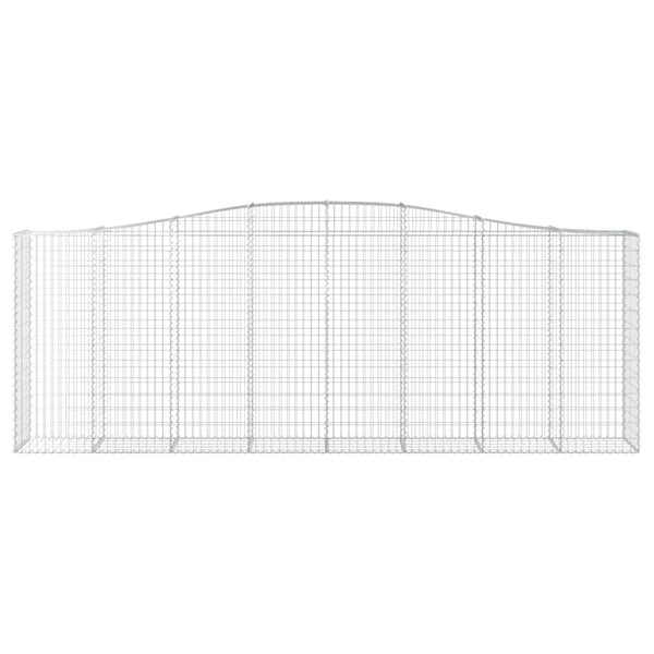 vidaXL Gabionkurver buede 4 stk 400x50x140/160 cm galvanisert jern