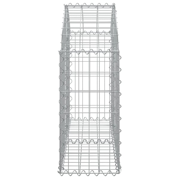 vidaXL Gabionkurv buet 100x30x60/80 cm galvanisert jern