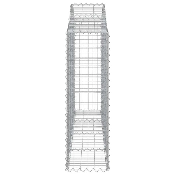 vidaXL Gabionkurver buede 12 stk 200x30x100/120 cm galvanisert jern