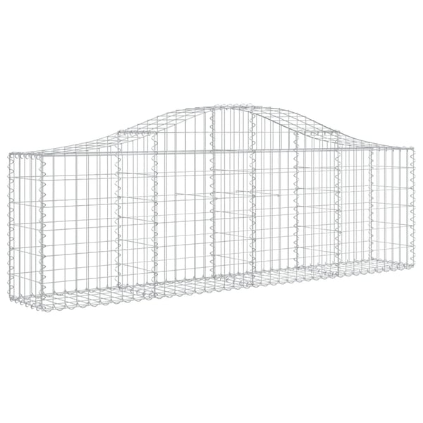vidaXL Gabionkurver buede 5 stk 200x30x60/80 cm galvanisert jern