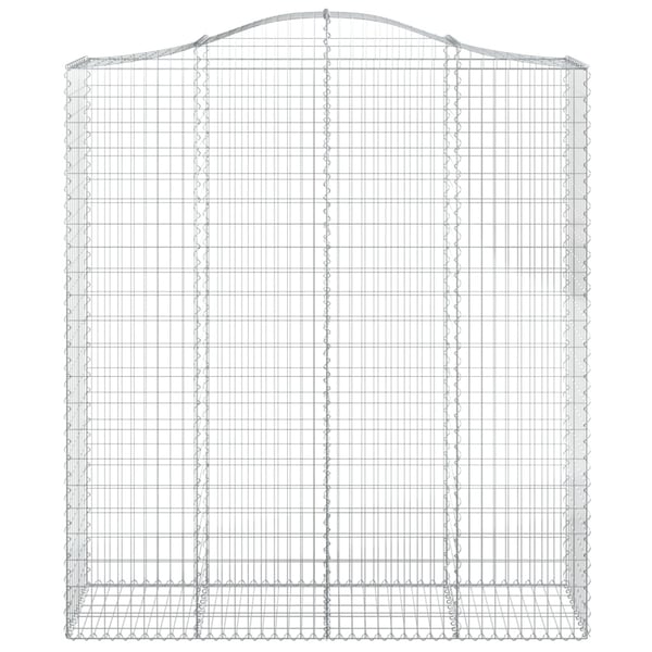 vidaXL Gabionkurver buede 5 stk 200x50x220/240 cm galvanisert jern