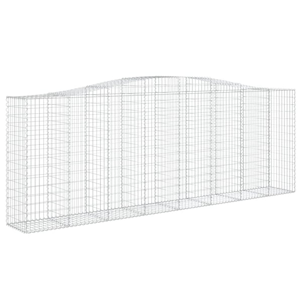 vidaXL Gabionkurver buede 5 stk 400x50x140/160 cm galvanisert jern