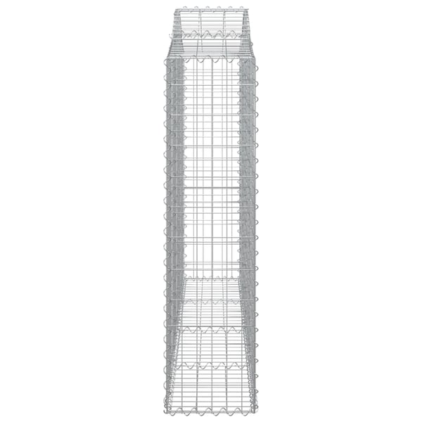 vidaXL Gabionkurv buet 200x30x120/140 cm galvanisert jern