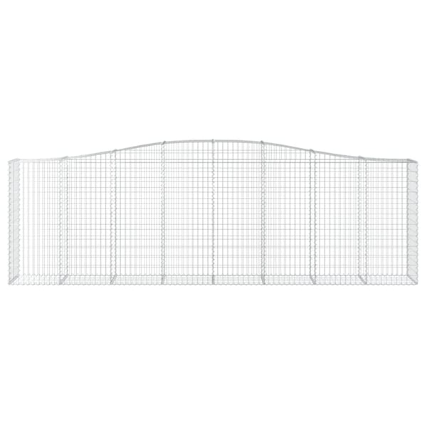 vidaXL Gabionkurver buede 3 stk 400x50x120/140 cm galvanisert jern