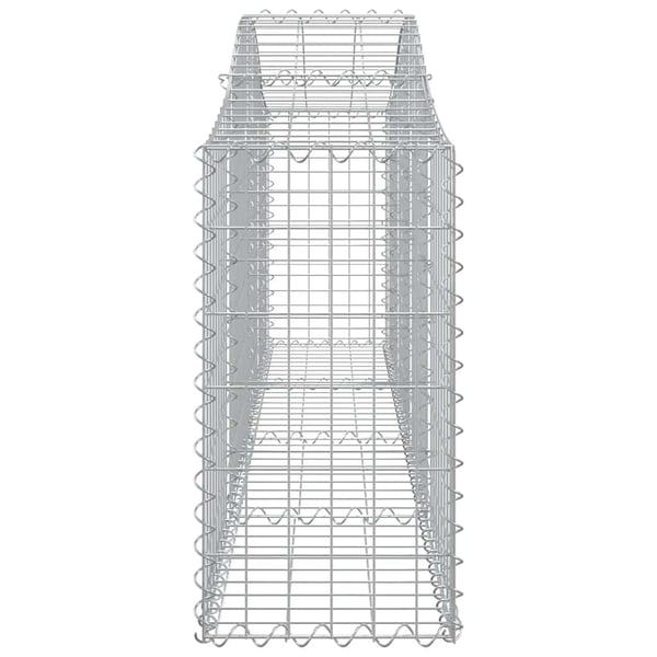 vidaXL Gabionkurver buede 3 stk 200x30x60/80 cm galvanisert jern