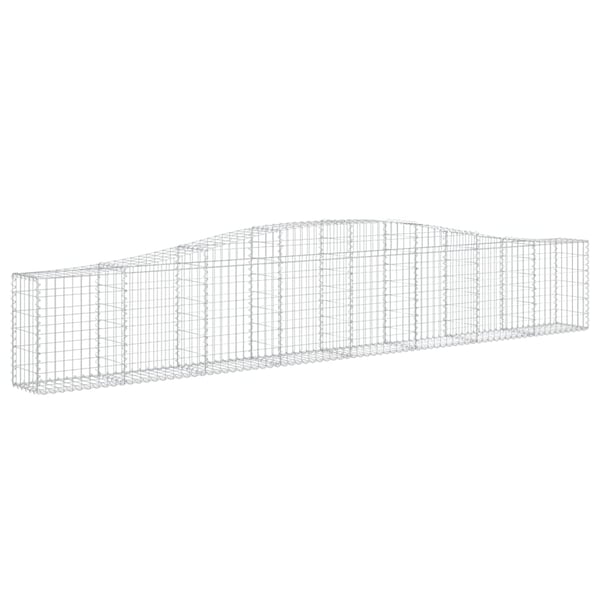 vidaXL buede gabionkurve 20 stk. 400x30x60/80 cm galvaniseret jern