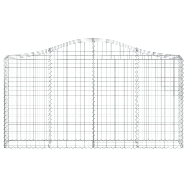 vidaXL Gabionkurver buede 5 stk 200x30x100/120 cm galvanisert jern