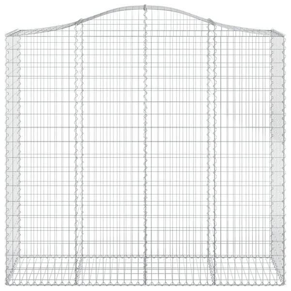 vidaXL buet gabionkurv 200x50x180/200 cm galvaniseret jern