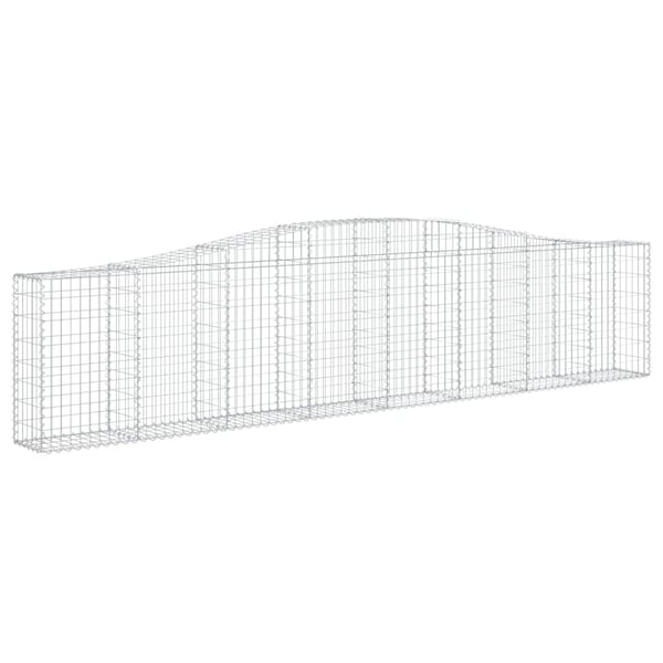 vidaXL Gabionkurver buede 3 stk 400x30x80/100 cm galvanisert jern