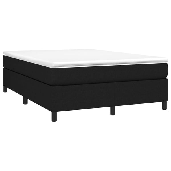 vidaXL kontinentalseng med madras 140x190 cm stof sort