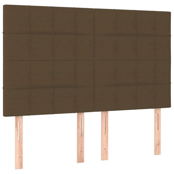 vidaXL kontinentalseng med madras 140x190 cm stof mørkebrun