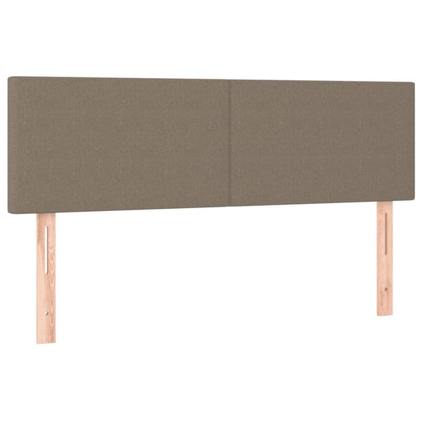 vidaXL kontinentalseng med madras 140x190 cm stof gråbrun