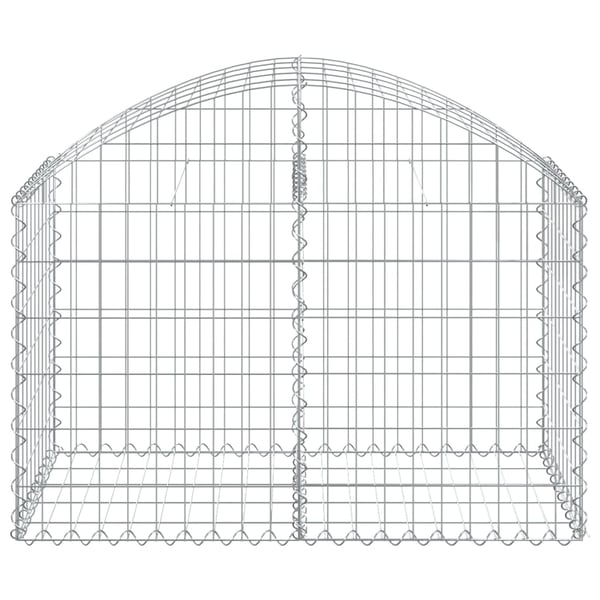 vidaXL Gabionkurv buet 100x50x60/80 cm galvanisert jern