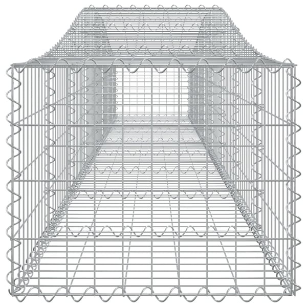vidaXL Gabionkurver buede 20 stk 400x50x40/60 cm galvanisert jern