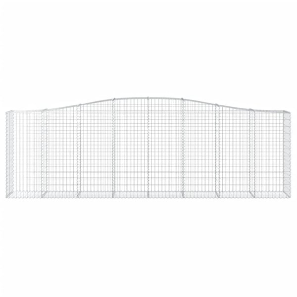 vidaXL Gabionkurver buede 5 stk 400x50x120/140 cm galvanisert jern