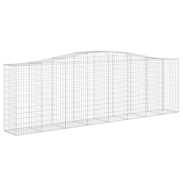 vidaXL Gabionkurver buede 5 stk 400x50x120/140 cm galvanisert jern