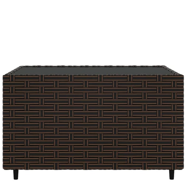 vidaXL havebord 50x50x30 cm firkantet polyrattan brun