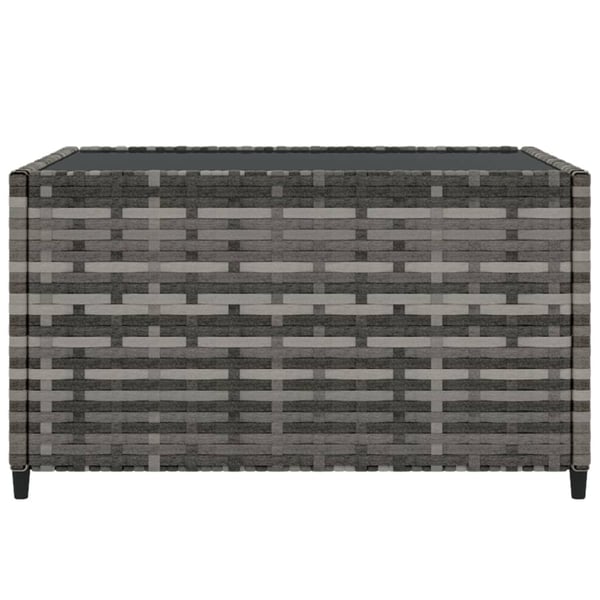 vidaXL havebord 50x50x30 cm firkantet polyrattan grå