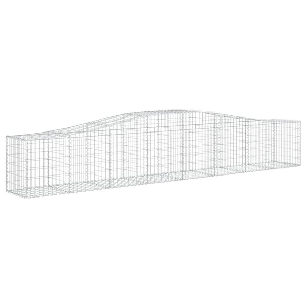 vidaXL Gabionkurver buede 20 stk 400x50x60/80 cm galvanisert jern