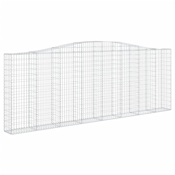 vidaXL Gabionkurver buede 10 stk 400x30x140/160 cm galvanisert jern