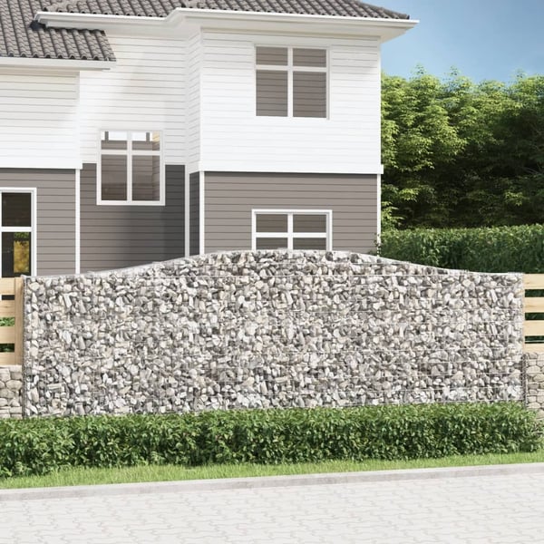 vidaXL Kaarevat kivikorit 10 kpl 400x30x140/160 cm galvanoitu rauta