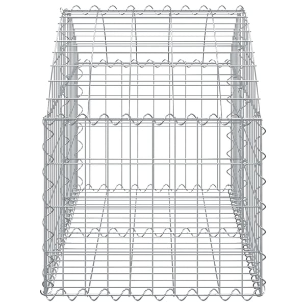 vidaXL Gabionkurv buet 100x50x40/60 cm galvanisert jern