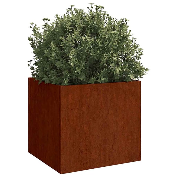 vidaXL Kukkalaatikot 2 kpl 42x40x39 cm Corten teräs