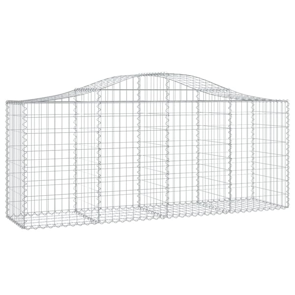 vidaXL Gabionkurver buede 50 stk 200x50x80/100 cm galvanisert jern