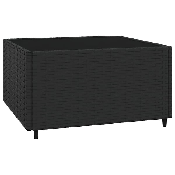 vidaXL loungesæt til haven 3 dele med hynder polyrattan sort