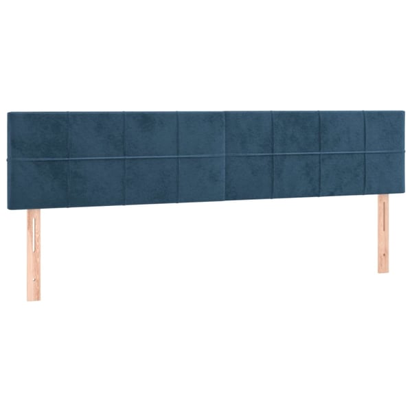 vidaXL kontinentalseng med madras 160x200 cm fløjl mørkeblå