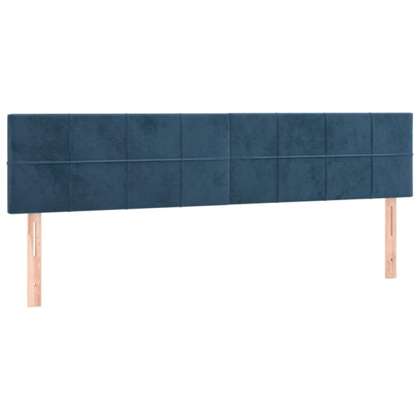 vidaXL kontinentalseng med madras 160x200 cm fløjl mørkeblå