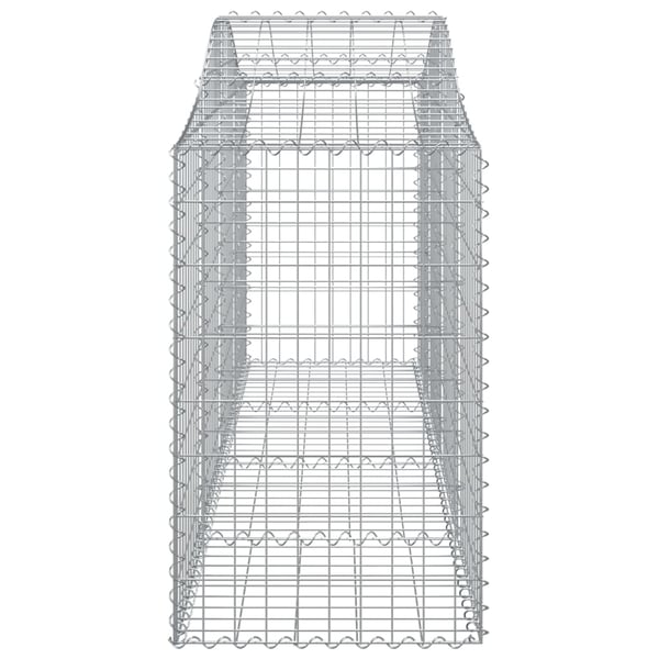 vidaXL Gabionkurver buede 14 stk 200x50x80/100 cm galvanisert jern