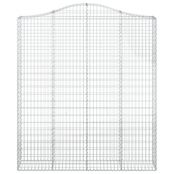 vidaXL Gabionkurver buede 2 stk 200x30x220/240 cm galvanisert jern