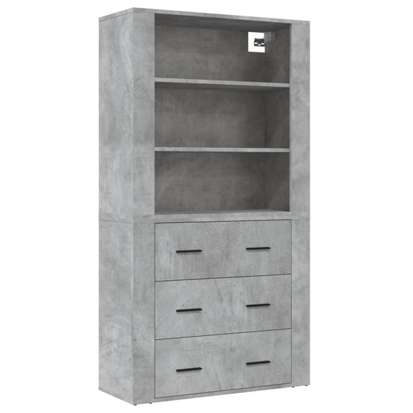 vidaXL Highboard betonggrå konstruert tre