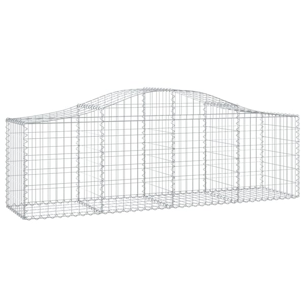 vidaXL Gabionkurver buede 15 stk 200x50x60/80 cm galvanisert jern