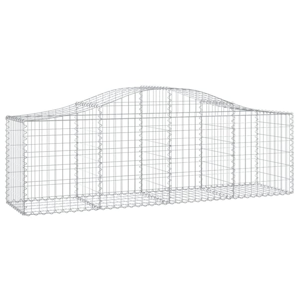vidaXL Gabionkurver buede 13 stk 200x50x60/80 cm galvanisert jern